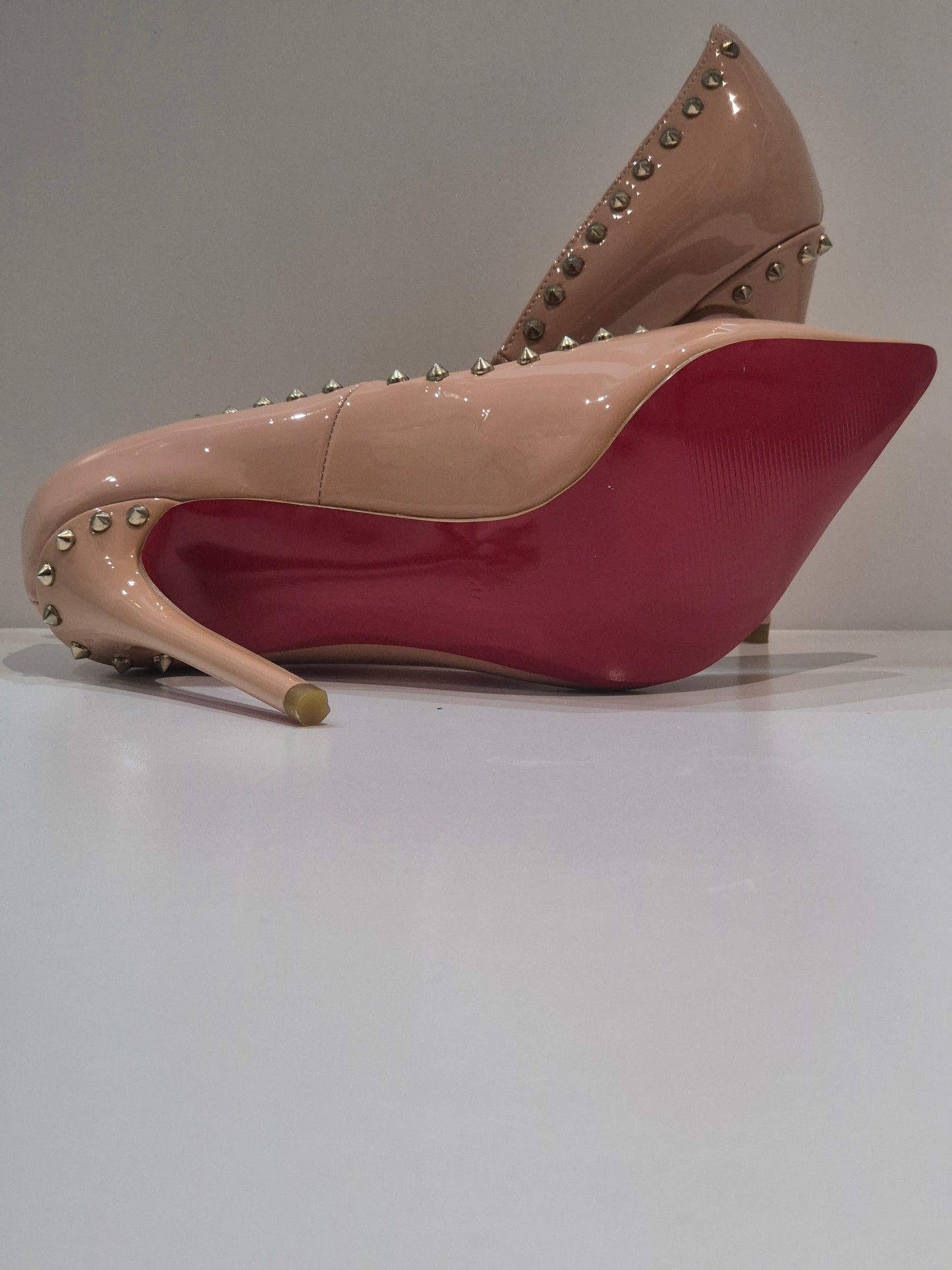 Nude studded Classic heels